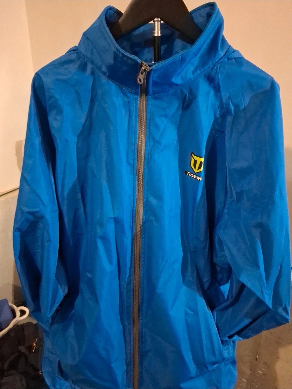 Tideway Men's Blue Lightweight Rain Jacket with Zip